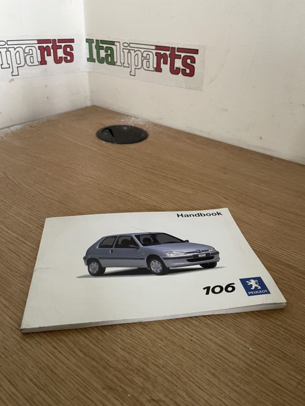 Handbook - AN031060030 - Peugeot 106 **may have some marks from storage**