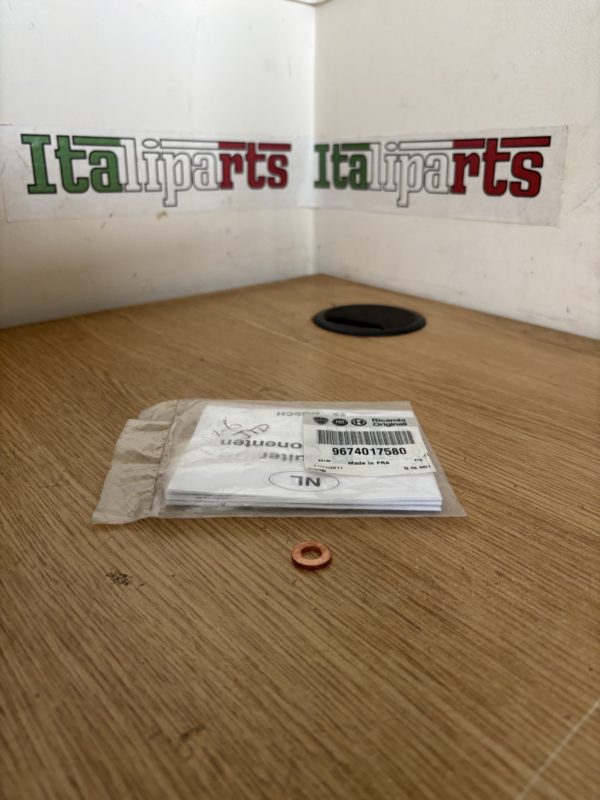 Injector seal washer - 9674017580 - Alfa Romeo Giulia Stelvio Fiat Doblo 2022 on Ducato 2006 on Scudo 2007-2016 Jeep Cherokee KL Compass Renegade Wrangler JL