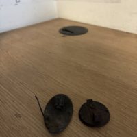 Tow eye cover pair front and rear Rosso red - Alfa Romeo 156 original **used parts**