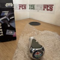 Aluminium gear knob with carbon fibre inserts - 60877913 - Alfa Romeo 145 146 GTV Spider **some marks**